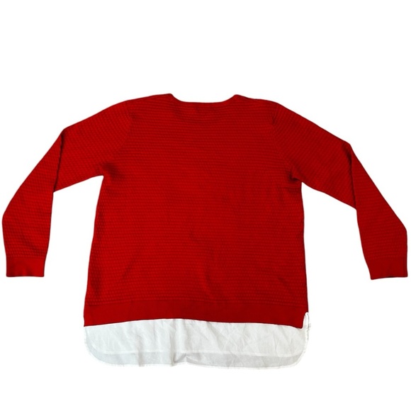 Calvin Klein red sweater with white underlayer - Picture 2 of 7